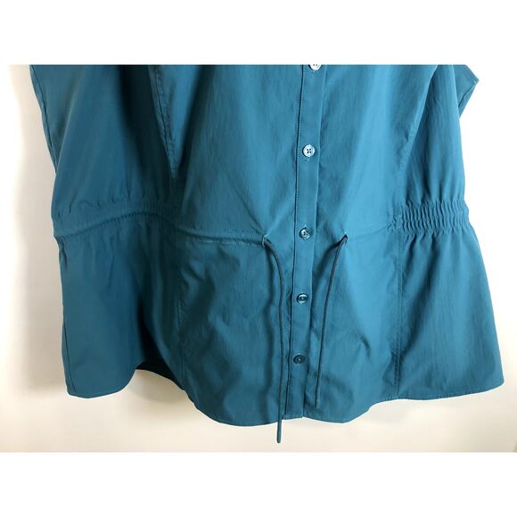 Athleta Levitate Poplin Tank Women's Size 3X Teal - Picture 4 of 15